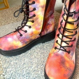Multi Colored Festival combat  Boot